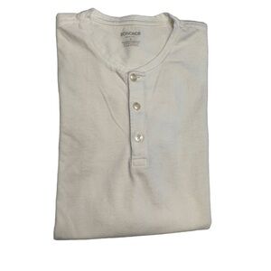 Bonobos Men’s Performance Henley Tee Shirt Slim Fit White Sz Small